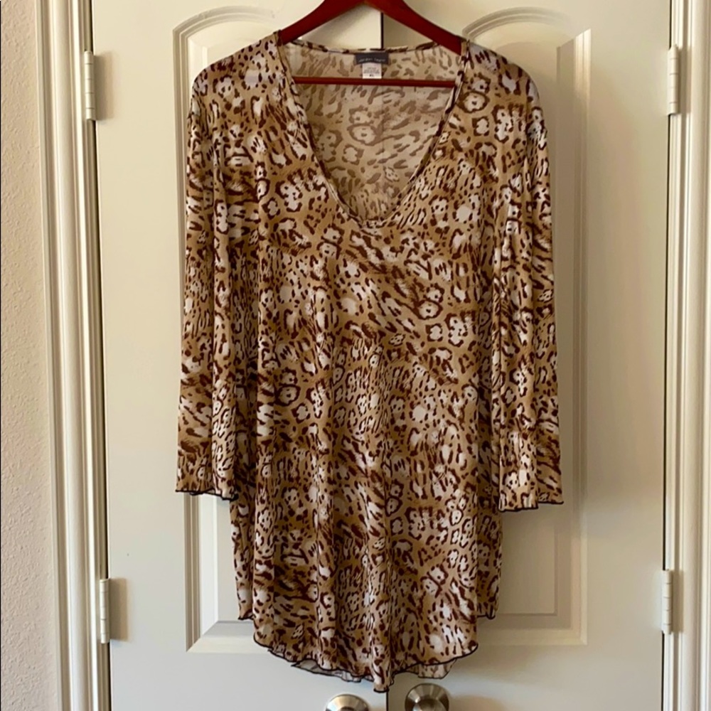 Leopard Print Swim Suit Cover up